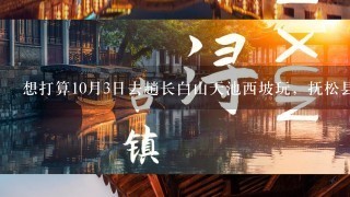 想打算10月3日去趟长白山天池西坡玩，抚松县的松江河镇住宿的地方多吗，这个时间去合适吗